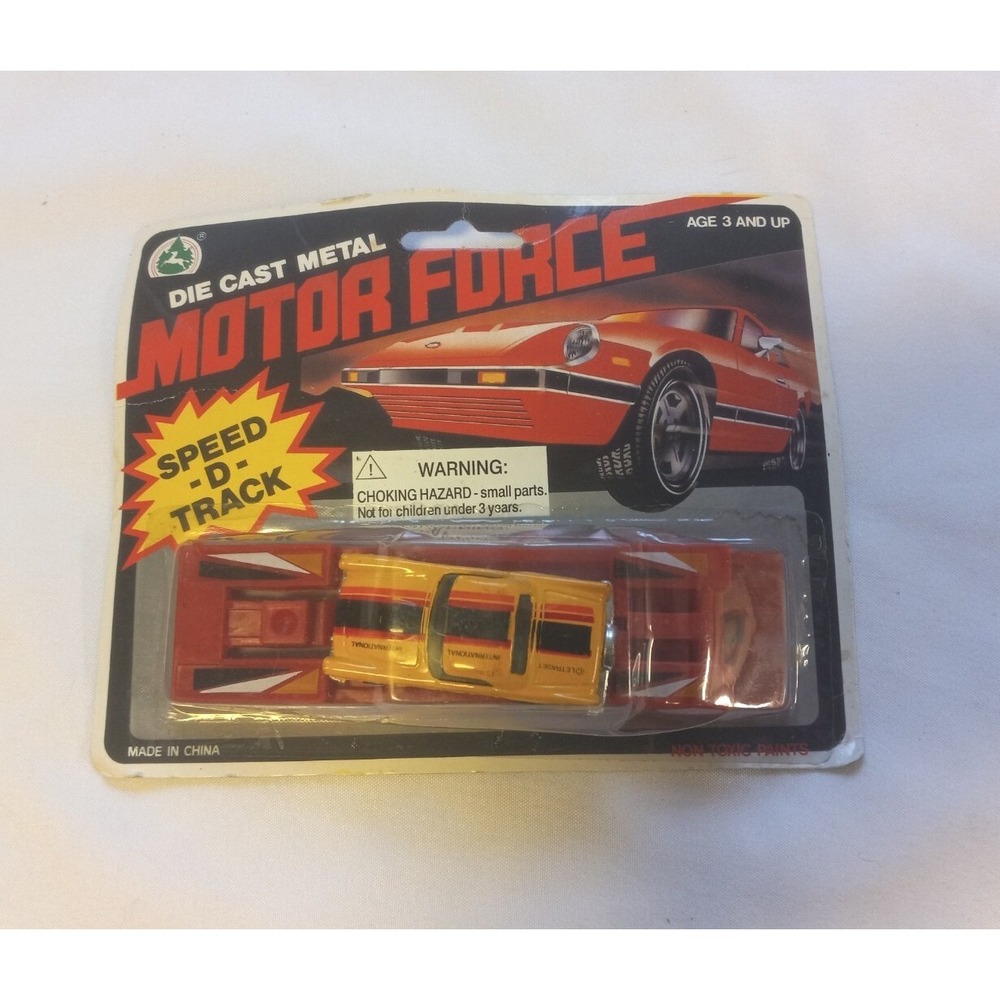 Motor Force Die Cast Metal Speed D Track Brand New Sealed 1980s Hard To Find